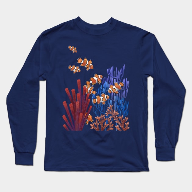 Clown Fish Long Sleeve T-Shirt by ruta13art